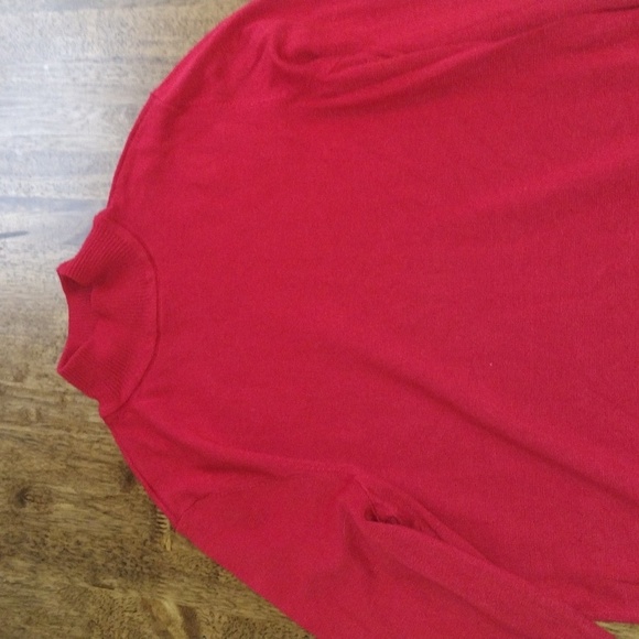 Chico's Christmas Top Bundle Red Turtle Neck and Green 3/4 Sleeve 0/S - Picture 3 of 10